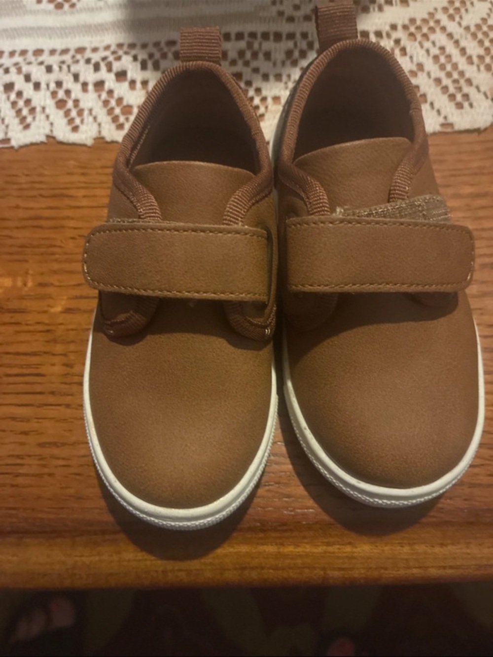 jumping beans Brown Hook-and-Loop Kids Slip-On Sneakers